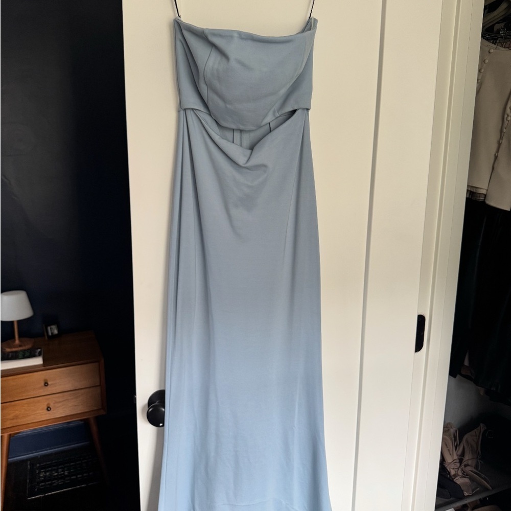 NBD Light Blue Strapless Dress
